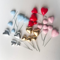 Boules en mousse décoratives en forme de cœur pour la décoration de gâteaux de Noël et de la Saint-Valentin, faux boules