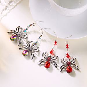 Halloween Funny Spider Women's <b>Earrings</b> Trendy Geometric Zinc Alloy & Pearl Bestsellers for Party in Europe and America - Product Image 2