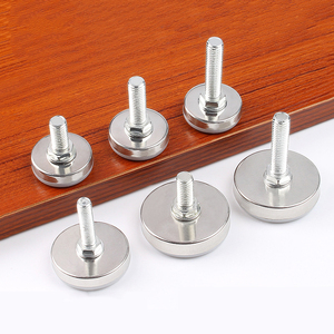 Pie de tornillo de copa ajustable de aleación de aluminio para muebles, mesa, armario, silla, niveladores de pierna, pie de tornillo - Product Image 6