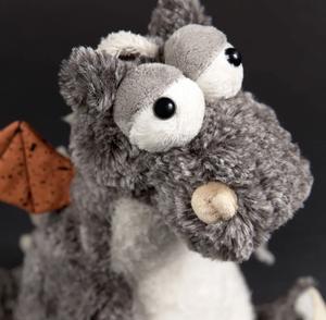 Lindo Peluche de Dragón - Muñeco de Dragón Gris Suave y Esponjoso para Niños, Regalo, Decoración del Hogar - Product Image 1