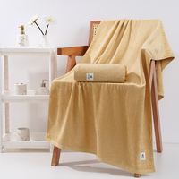 Serviette de bain en bambou 70x150cm, ultra douce, séchage rapide, serviette de plage super absorbante, serviette de bain en peluche