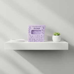 Elegante Caja de Jabón Personalizada Color Lavanda con Ventana Transparente para Exhibición de Jabón Aromático Único - Product Image 1