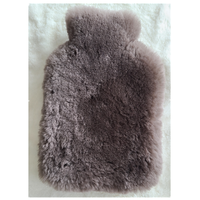 Housse de bouteille d'eau chaude en peau de mouton marron, best-seller, en fourrure d'agneau, en peau de mouton