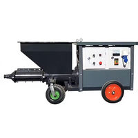 Machine à projeter le mortier de style allemand 7,5 kW, pulvérisateur de ciment et de plâtre 100 m²/h pour le plâtrage mural, le revêtement de mastic et la construction