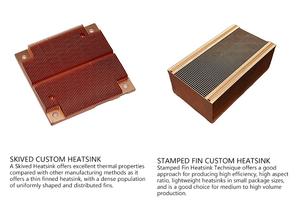 Radiateur de chauffage à ailettes, haute densité, FM, oem, personnalisé à-220, 600w1000w, tuyau en cuivre, profil en aluminium soudé, dissipateur thermique à ailettes - Product Image 6