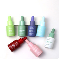 Botol Serum Perawatan Kulit Kaca Silinder Warna Bening/Kustom dengan Tutup Pipet 40ml/50ml Kemasan Kosmetik Sablon Wajah