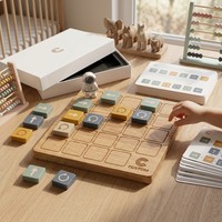 Jeu de Logique Montessori Personnalisé OEM Astronaute : Bloc de Rotation des Flèches, Jeu de Codage, Jouet d'Entraînement au Raisonnement Spatial avec Cartes