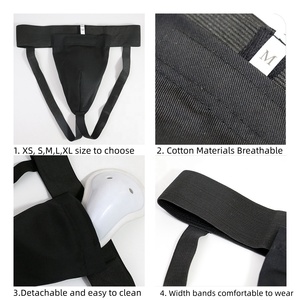 Protector Inguinal de Algodón, Protector de Entrepierna Duradero y Ecológico para Artes Marciales, <span class=keywords><strong>Kick</strong></span> <span class=keywords><strong>Boxing</strong></span>, Soporte Deportivo para <span class=keywords><strong>Entrenamiento</strong></span> - Product Image 2