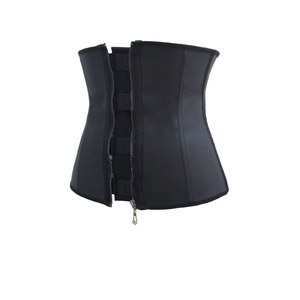 Latex-Taillentrainer für Frauen Bauchkontrolle Reißverschluss Unterbrust-Taillenformer Korsett Sanduhrfigur Körperformer Sport-Gürtel - Product Image 5