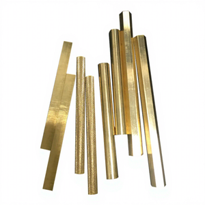 Barra sólida de latón H63 C2720 C27200 Barra de varilla de latón CuZn37 CW508L barra de latón redonda hexagonal cuadrada de - Product Image 1
