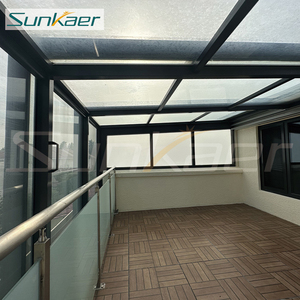 <span class=keywords><strong>Vidrio</strong></span> de policarbonato moderno personalizado Verand Sunroom Recinto de invernadero retráctil al aire libre <span class=keywords><strong>para</strong></span> hoteles Espacios techados <span class=keywords><strong>para</strong></span> - Product Image 6