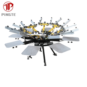 Hướng dẫn sử dụng tốt nhất 8 màu 8 trạm Carousel giá rẻ T-Shirt <span class=keywords><strong>serigraph</strong></span> dệt quay màn hình máy in - Product Image 1