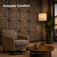 Panneau acoustique en MDF écologique, panneau mural décoratif d'absorption acoustique pour bureau, hôtel, restaurant