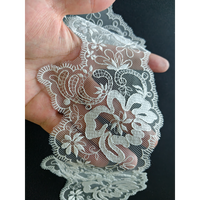 Tissu en maille 100 % polyester durable, brodé, à rayures étroites, tricoté, transparent, personnalisable, pour vêtements, accessoires, maison, filles