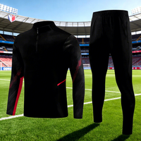 Ensemble de survêtement unisexe pour équipe sportive, veste d'entraînement à fermeture éclair 1/4 et pantalon pour la compétition de football et de basketball