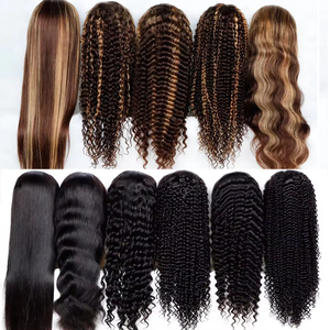Proveedor de Pelucas de Cabello Vietnamita Crudo, Pelucas Frontales de Encaje HD Transparente sin Pegamento de Cabello Humano Lacio Color Castaño Ombre para Mujeres Negras - Product Image 5