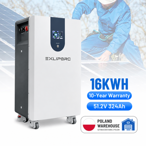EXLIPORC Batería de Respaldo de Energía Fuera de la Red de 16kWh LiFePO4 Split Power Wall 51.2V 324Ah, 8000 Ciclos, para Autocombustión Solar Doméstica - Product Image 1
