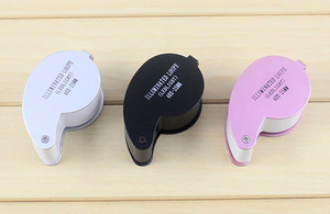 Doble luz LED 40x diamante Jade artesanía antigua colección de joyas reconocimiento lupa de aleación de aluminio plegable - Product Image 3