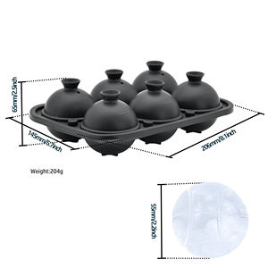 BHD personalizado 3D pelota de <span class=keywords><strong>tenis</strong></span> bandejas de cubitos de hielo molde portátil de silicona para Hacer bolas de hielo para cócteles y Bourbon sin BPA - Product Image 2