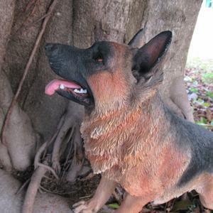 Figurine d'animaux en résine, résine faite à la main, dessin créatif, <span class=keywords><strong>chien</strong></span> de berger allemand, sculpture réaliste, artisanat - Product Image 4
