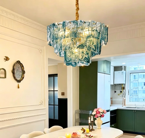 Lampadario LED in Vetro di Murano Fatto a Mano, Stile Vintage Francese di Lusso, per Soggiorno, Sala da Pranzo e Camera da Letto - Product Image 2