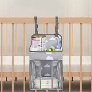 Sac de rangement suspendu grande capacité pour bébé, sac de rangement pour couches à accrocher au lit, sacs de rangement suspendus pour vêtements, sac de rangement en tissu Oxford pour trier les vêtements - Product Image 2
