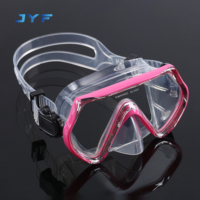 Masque de plongée réglable pour enfants en silicone, lunettes de plongée en verre, vente en gros usine JYF