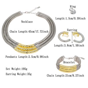 Yulaili <span class=keywords><strong>marque</strong></span> usine directe dernière Habesha or doux rond couleur argent colliers boucles d'oreilles bague ensemble <span class=keywords><strong>fantaisie</strong></span> cadeaux <span class=keywords><strong>de</strong></span> mariée <span class=keywords><strong>bijoux</strong></span> - Product Image 5