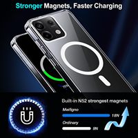 Pour Xiaomi 15 Ultra Magnétique Transparent Cas 14T Pro pour Redmi Note 13 Pro Plus Poco X7 Pro X6 Acrylique Dur PC Couverture A5 C71 K70