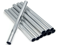 Manchons de tuyau de radiateur à effet chromé pour système de chauffage de l'eau domestique, 15mm x 202mm