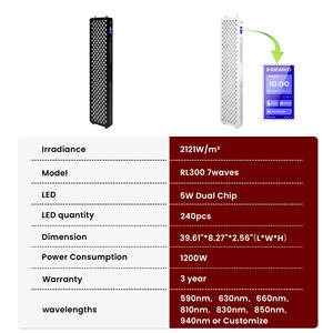 IDEATHERAPY, máquina de terapia de luz Led para uso doméstico profesional de grado médico, terapia de luz infrarroja, Panel de luz roja, cuerpo completo - Product Image 2