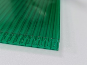 Màu xanh lá cây 2.1m * 6M tổ ong <span class=keywords><strong>Polycarbonate</strong></span> PC bảng nhựa 16mm dày mái bền với thiết kế hiện đại - Product Image 2