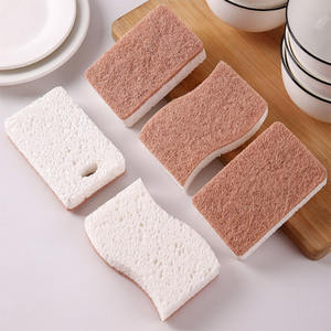 Éponge biodégradable en cellulose de bois naturel pour le nettoyage de la cuisine Éponge à vaisselle en sisal - Product Image 1