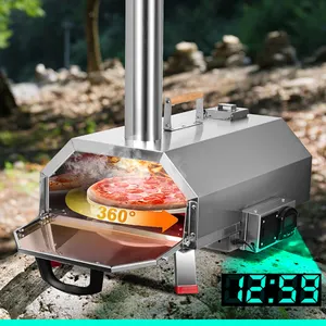 Hot Sale Outdoor Bäckerei Edelstahl Elektro Pizza ofen Automatischer Pizza ofen Dual Fuel Mini Pizza ofen Mit Timer