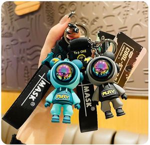 Cute Cartoon Astronaut Bear Doll Keychain Fashion Bag Pendant Car Pendant Couple Gift <b>Accessories</b> - Product Image 3