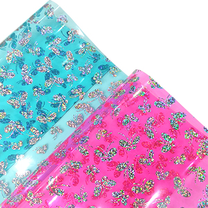Farfalle Laser colorate Glitter in ecopelle stampa di <span class=keywords><strong>immagini</strong></span> Film plastico in Pvc per la realizzazione di sacchetti di cancelleria - Product Image 1