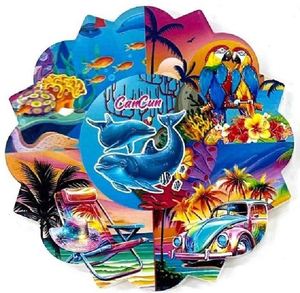 Absorbent Ceramic Coaster Set Animals Motif Drinks <b>Mat</b> for Office & Kitchen Tabletop Protection for Cup & Mug - Product Image 1