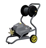 Nettoyeur haute pression électrique portable avec enrouleur de tuyau et roues pour usage en atelier de lavage automobile et optique 2000-3000W Métal/Bobine