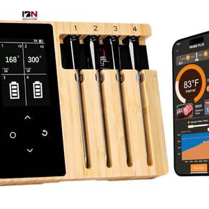 Termometer daging BT nirkabel, pengukur suhu Digital cerdas perangkat memanggang BBQ jarak jauh dapur akurat memasak - Product Image 1