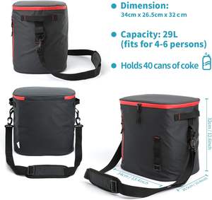 Bolsa térmica de lona de algodón duradero personalizada, bolsa térmica portátil ecológica para compras y almuerzo, bolsa térmica para alimentos OEM - Product Image 4