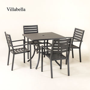 Muebles de aluminio para exteriores de alta calidad, juego de comedor para Patio, sillas de jardín y mesa para Hotel, <span class=keywords><strong>restaurante</strong></span> de lujo - Product Image 5