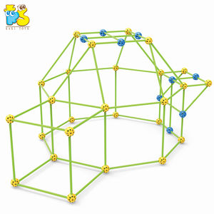 87ชิ้นสร้างบ้านของคุณเองของเล่นพลาสติกป้อมเด็ก DIY เกมของเล่นก่อสร้างอาคารเต็นท์ - Product Image 1