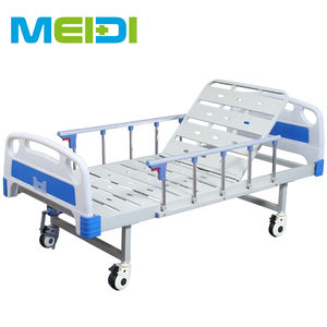 Cama de <span class=keywords><strong>hospital</strong></span> de acero inoxidable barata manual con manivela con cabecera de ABS para camas médicas de pacientes hospitalarios - Product Image 3