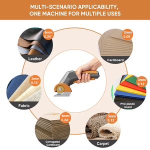 Tijeras Eléctricas Inalámbricas ES-038 de 3.7v, Cortador Rotatorio, Tijeras para Cortar Cuero y Tela, Cuchillas de Acero SK5 - Product Image 5