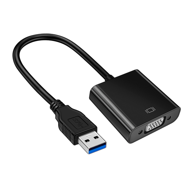 USB to VGA Adapter 1080P Multi-Display Video Graphics Converter USB HUB Adapter for Laptop Desktop Computer Monitor Projector