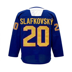 Nouveau design Maillot de hockey sur glace pour homme imprimé avec 20 broderies en twill, respirant, coupe classique, manches longues - Product Image 1