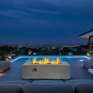 Rectangular Mgo 60cm Propane/Natural Gas <b>Fire</b> <b>Pit</b> <b>Table</b> with 60000 BTU Heating for Outdoor Heating - Product Image 2