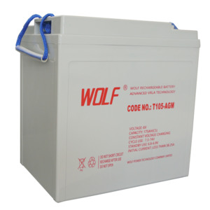 T105 New Trojan 6V/225ah AGM bảo trì miễn phí chu kỳ sâu Golf giỏ hàng Pin chì axit - Product Image 1