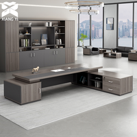 Bureau de direction moderne et simple, table d'ordinateur pour employés, mobilier de bureau en mélamine pour immeuble de bureaux