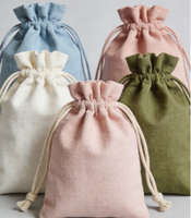 Sac de rangement réutilisable en toile pliable avec cordon de serrage, motif personnalisé, en tissu de coton, pour articles divers, fruits, légumes, produits de cuisine, cadeaux, anti-poussière